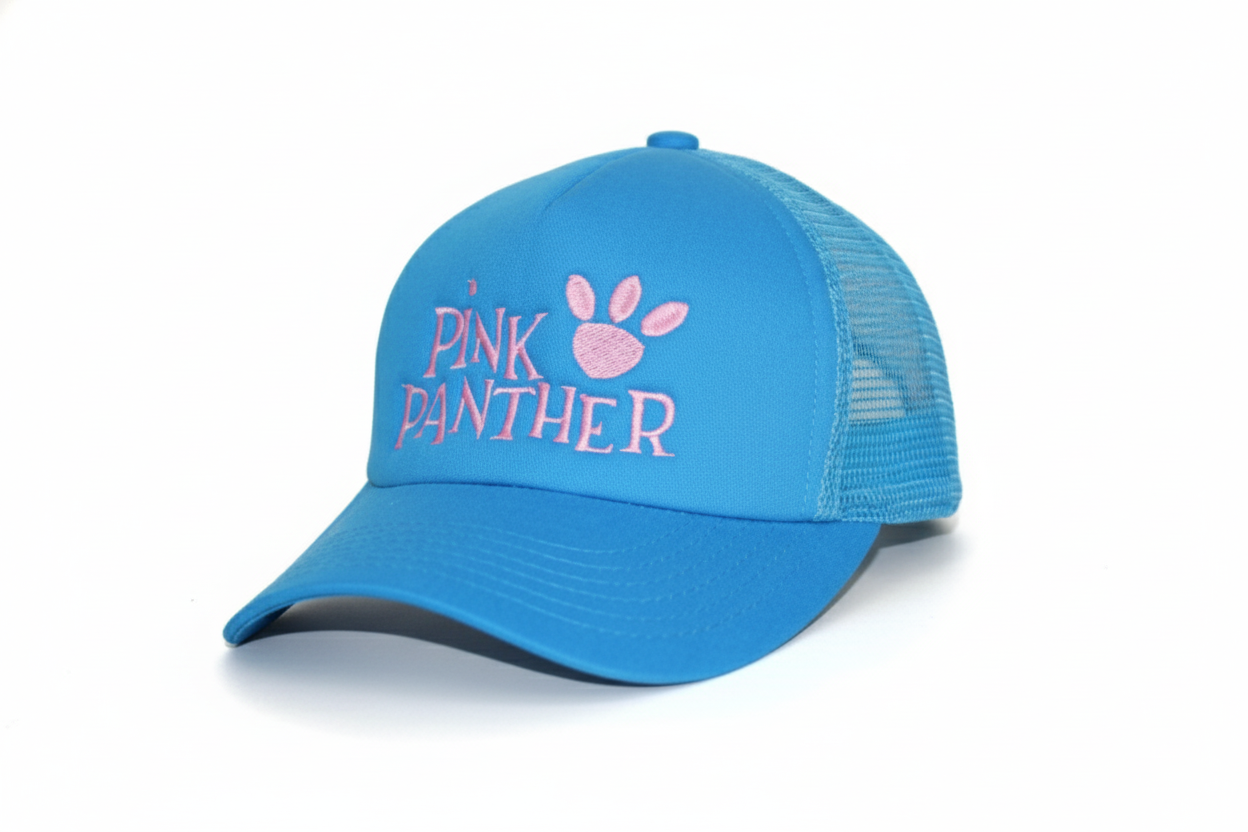Pink Diamond Tile Blue Luxury Trucker Snapback