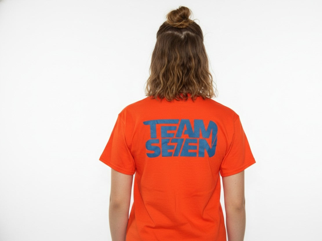 Team Se7en Fashion Orange Uniform Tee Shirt