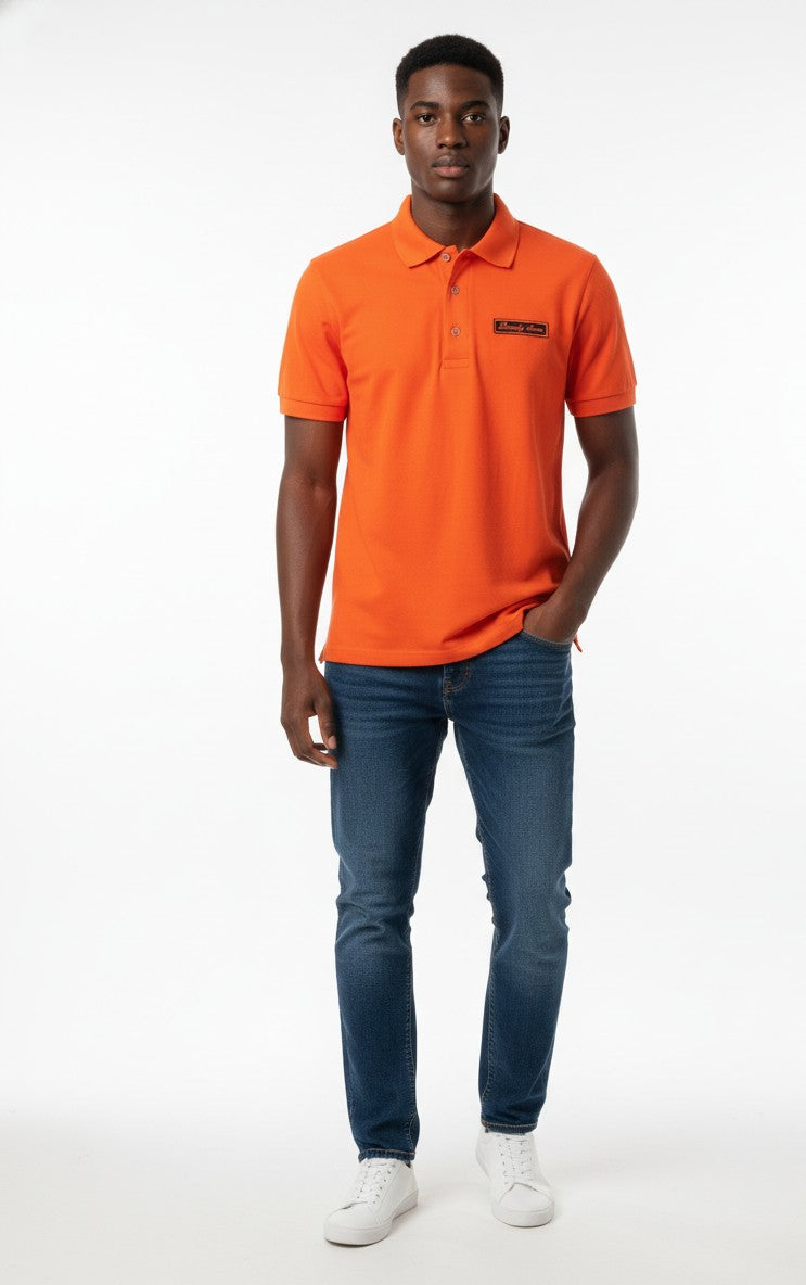 Beverly Seven Black Label Orange Button Up