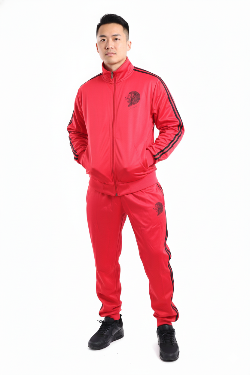 Beverly Seven Luxury Fashion Est. 2018 Red Tracksuit