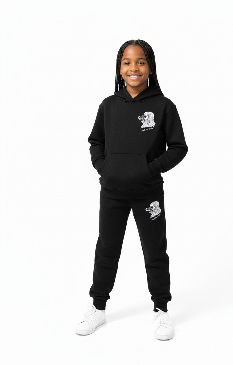 Beverly Seven Luxury Fashion Est. 2018 Black Sweatsuit for Kids
