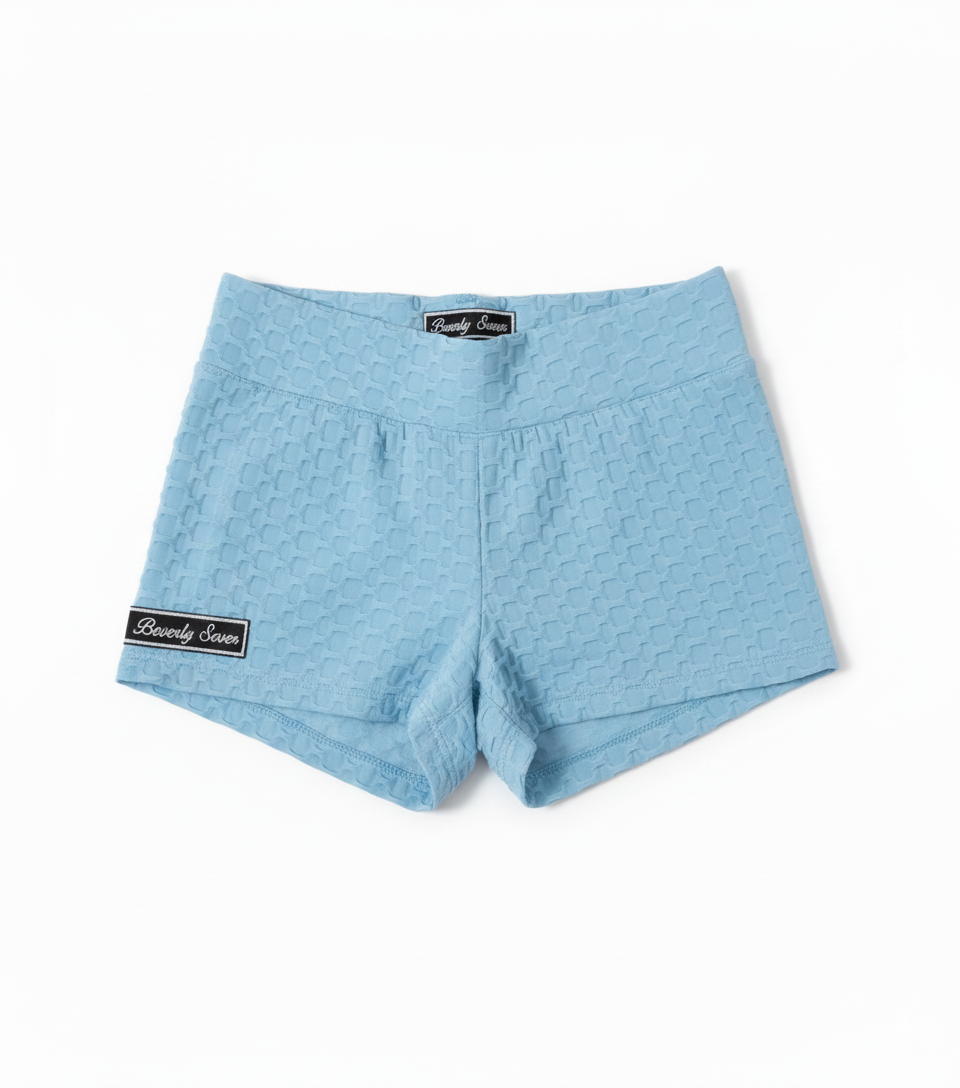Beverly Seven Black Label Powder Blue Workout Shorts