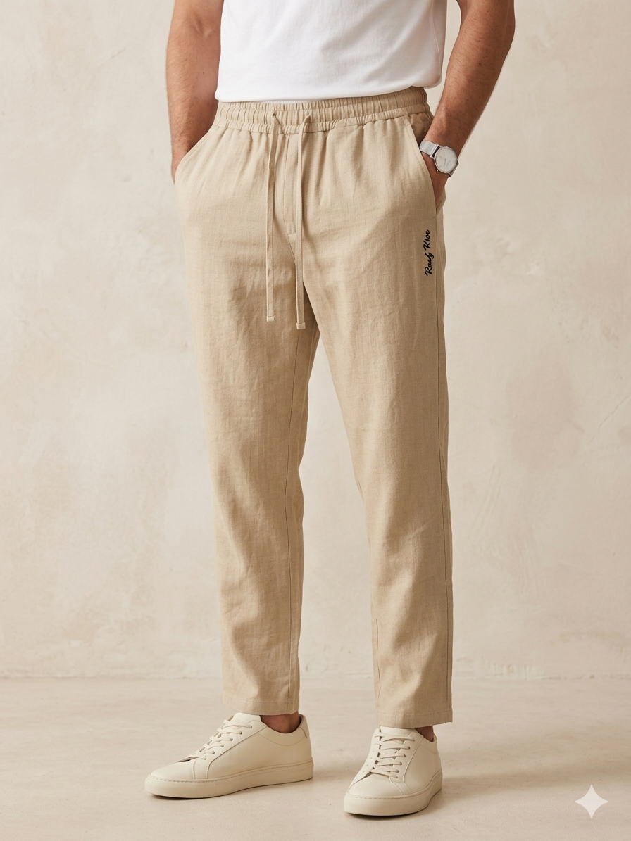 Beverly Seven Black Label Creme Linen Pants