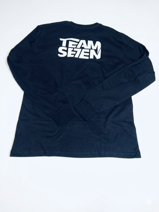Team Se7en Fashion Navy Blue Long Sleeve Uniform Tee Shirt