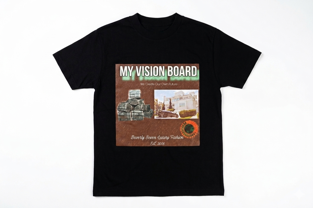Carry On Tradition Printed Tee Shirt My Vision Board Black