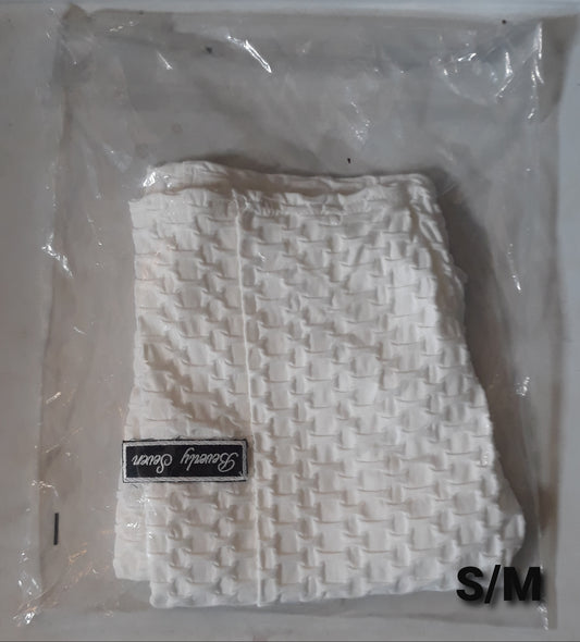 White Beverly Seven Black Label Workout Shorts