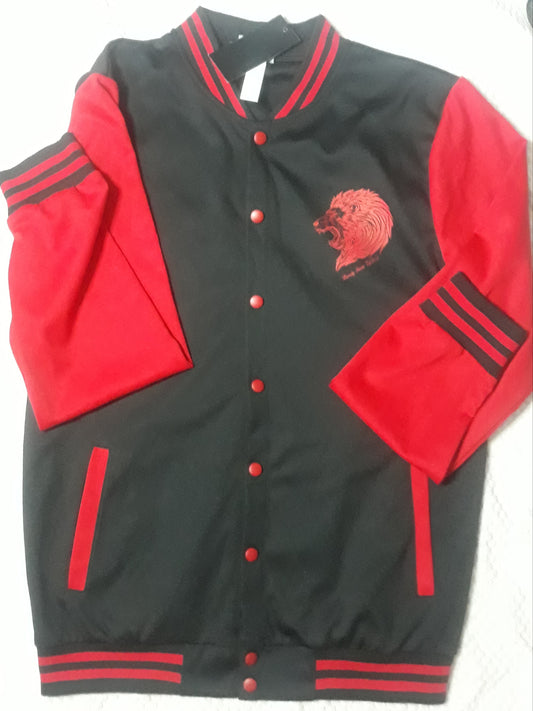 Red/Black Beverly Seven Luxury Fashion Est. 2018 Varsity Jacket