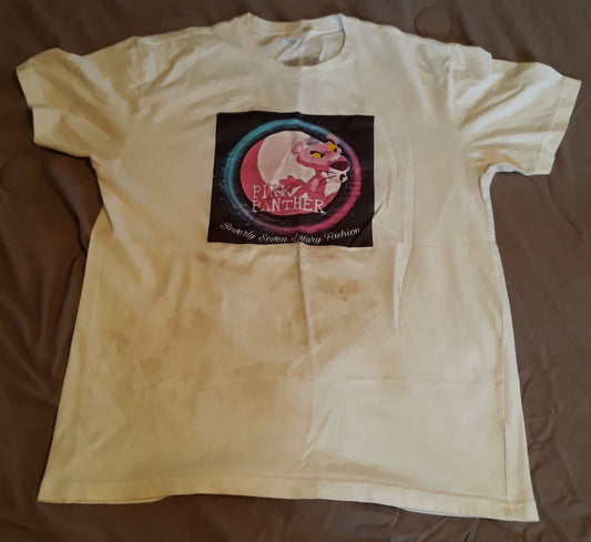 White Pink Diamond Printed Tee Shirt