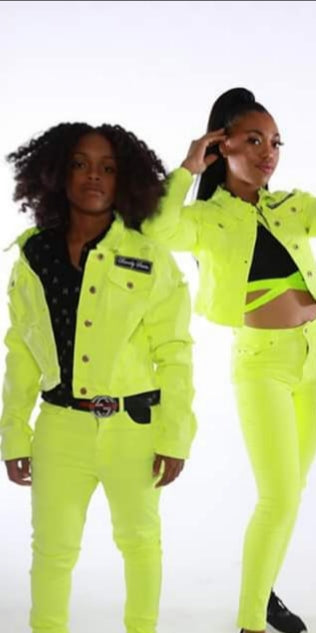 Lime Green Female Jean Set