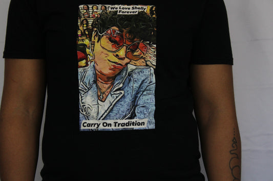 Black Cousin Shelly Carry On Tradition Printed Tee Shirt