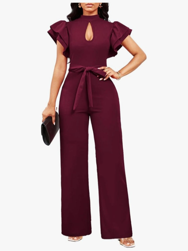 Female Summer Jumpsuit Burgundy