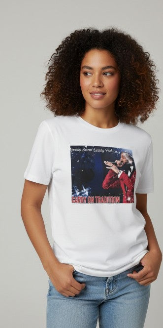 White Nip Carry On Tradition Printed Tee Shirt