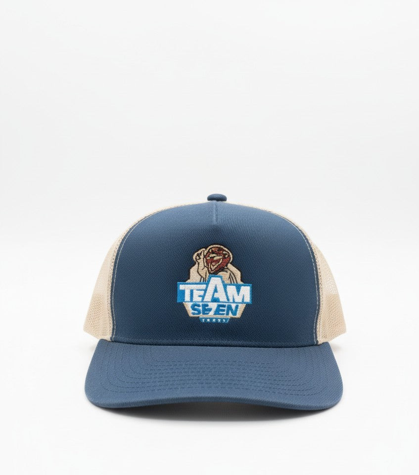 Team Se7en Fashion Blue Trucker Snapback Hat