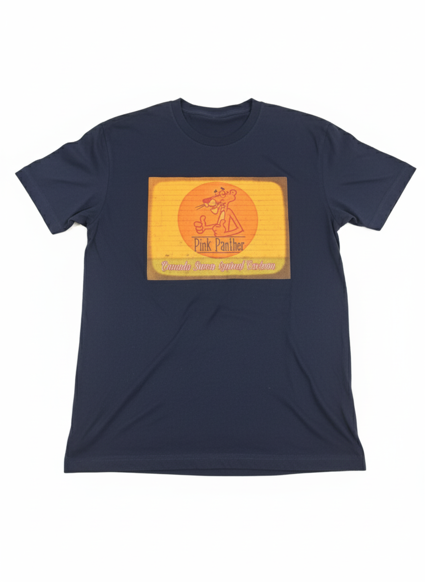 Pink Diamond Navy Blue Printed Logo Tee Shirt