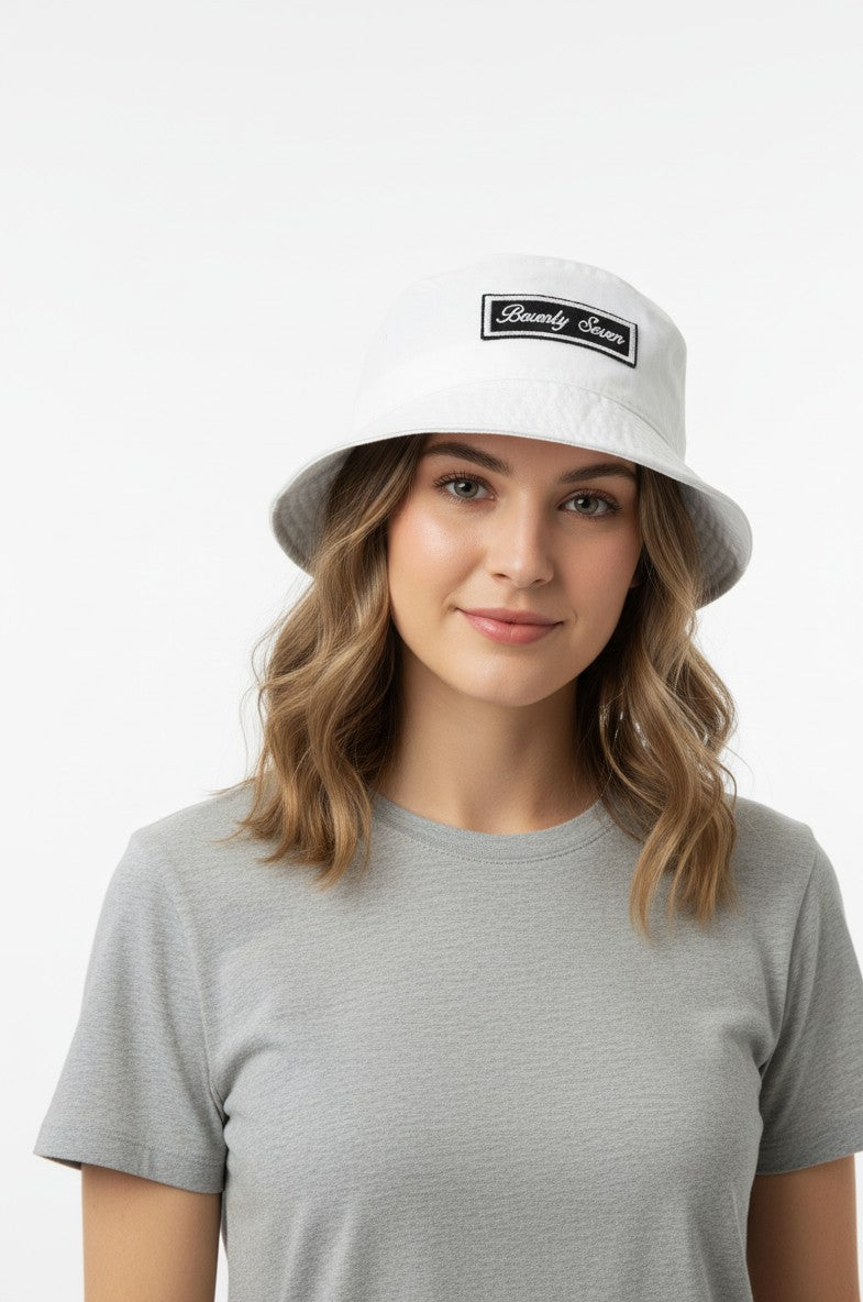 Beverly Seven Black Label Blue White Bucket Hat
