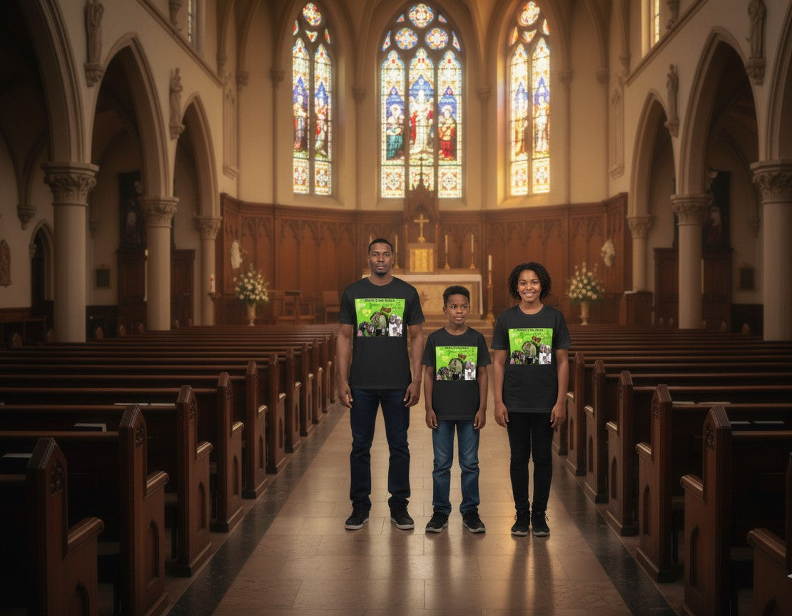 Carry On Tradition Printed Tee Shirt Uncle Bruce and the Fam Black
