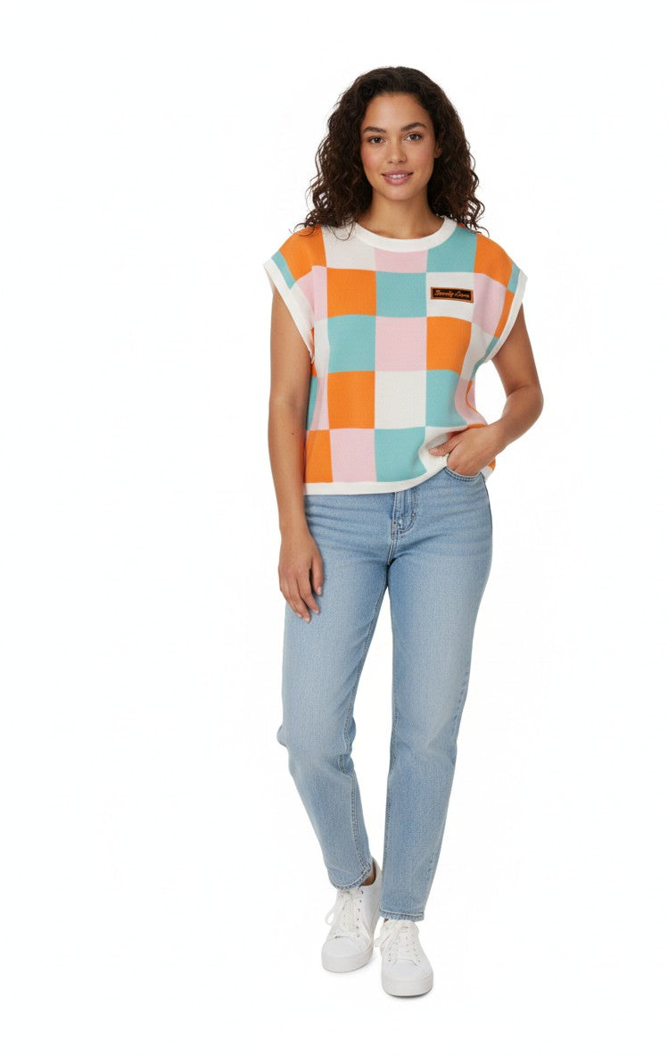 Beverly Seven Black Label Color Block Sweater