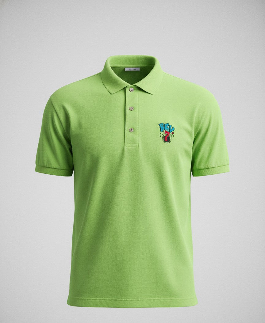 Bev7 Lime Green Button Up