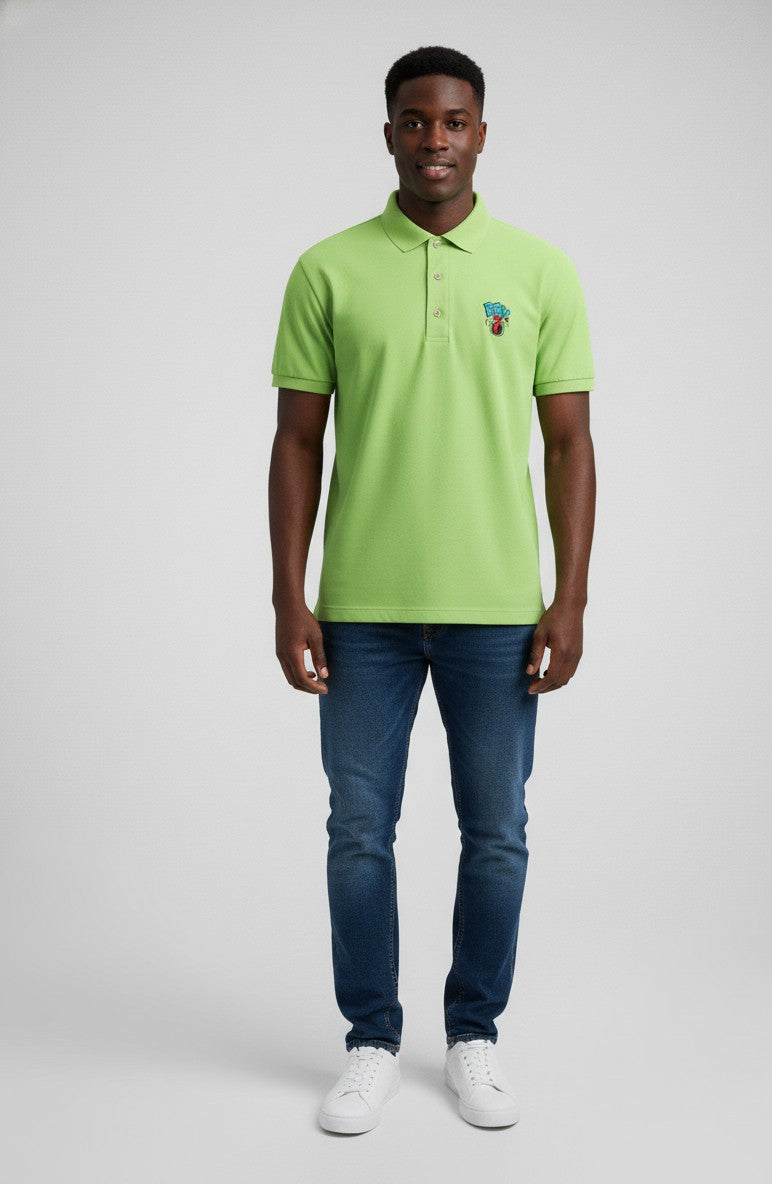 Bev7 Lime Green Button Up