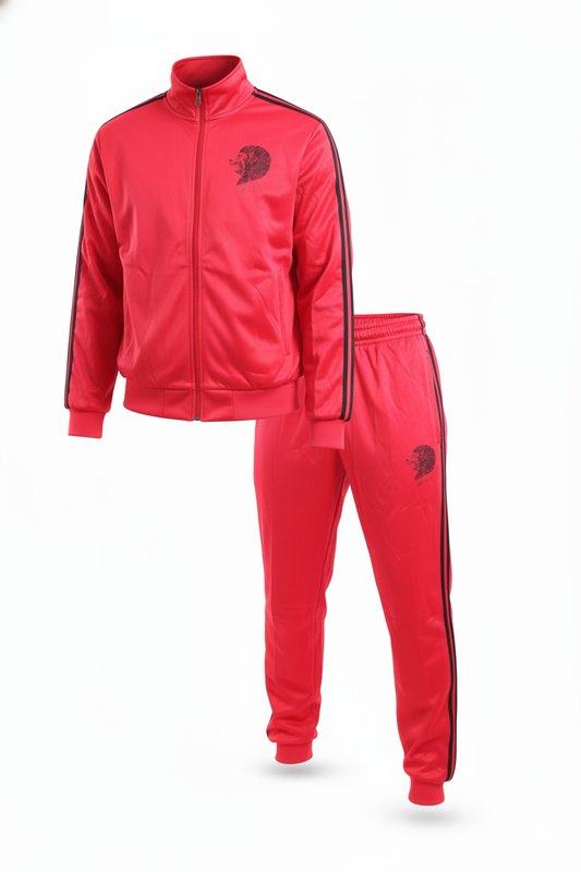 Beverly Seven Luxury Fashion Est. 2018 Red Tracksuit