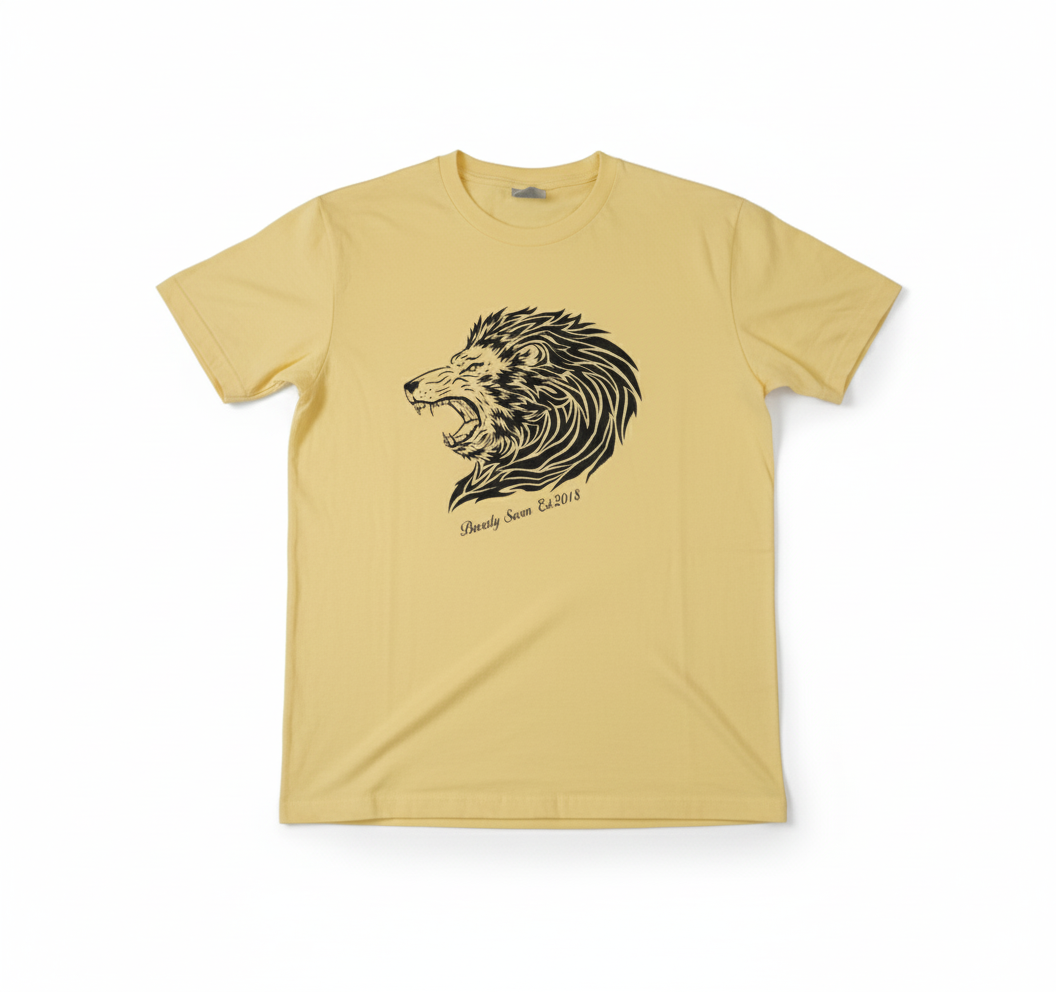 Beverly Seven Luxury Fashion Est. 2018 Yellow Basic Tee Shirt
