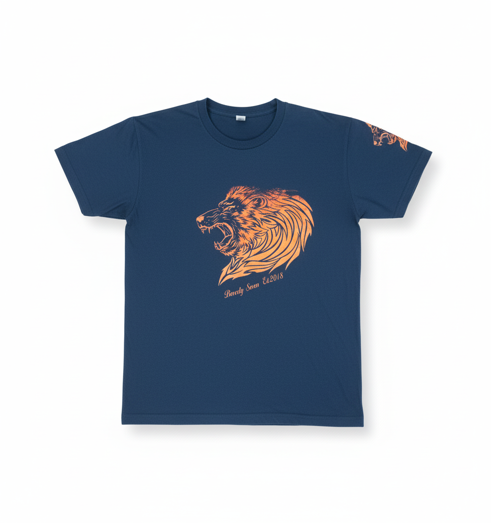 Beverly Seven Luxury Fashion Est. 2018 Navy Blue Basic Tee Shirt 2