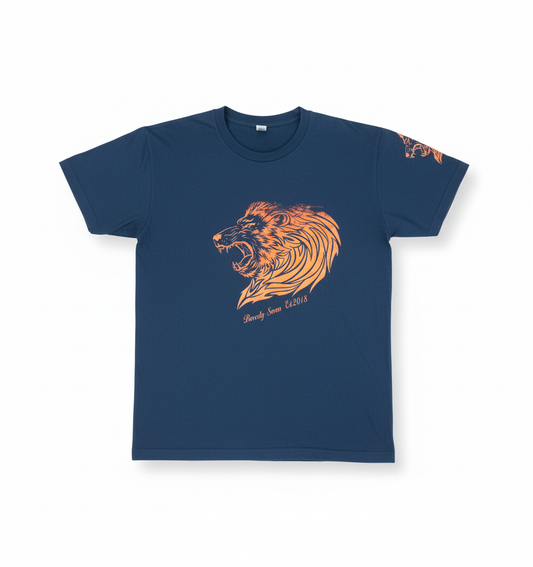 Beverly Seven Luxury Fashion Est. 2018 Navy Blue Basic Tee Shirt 2
