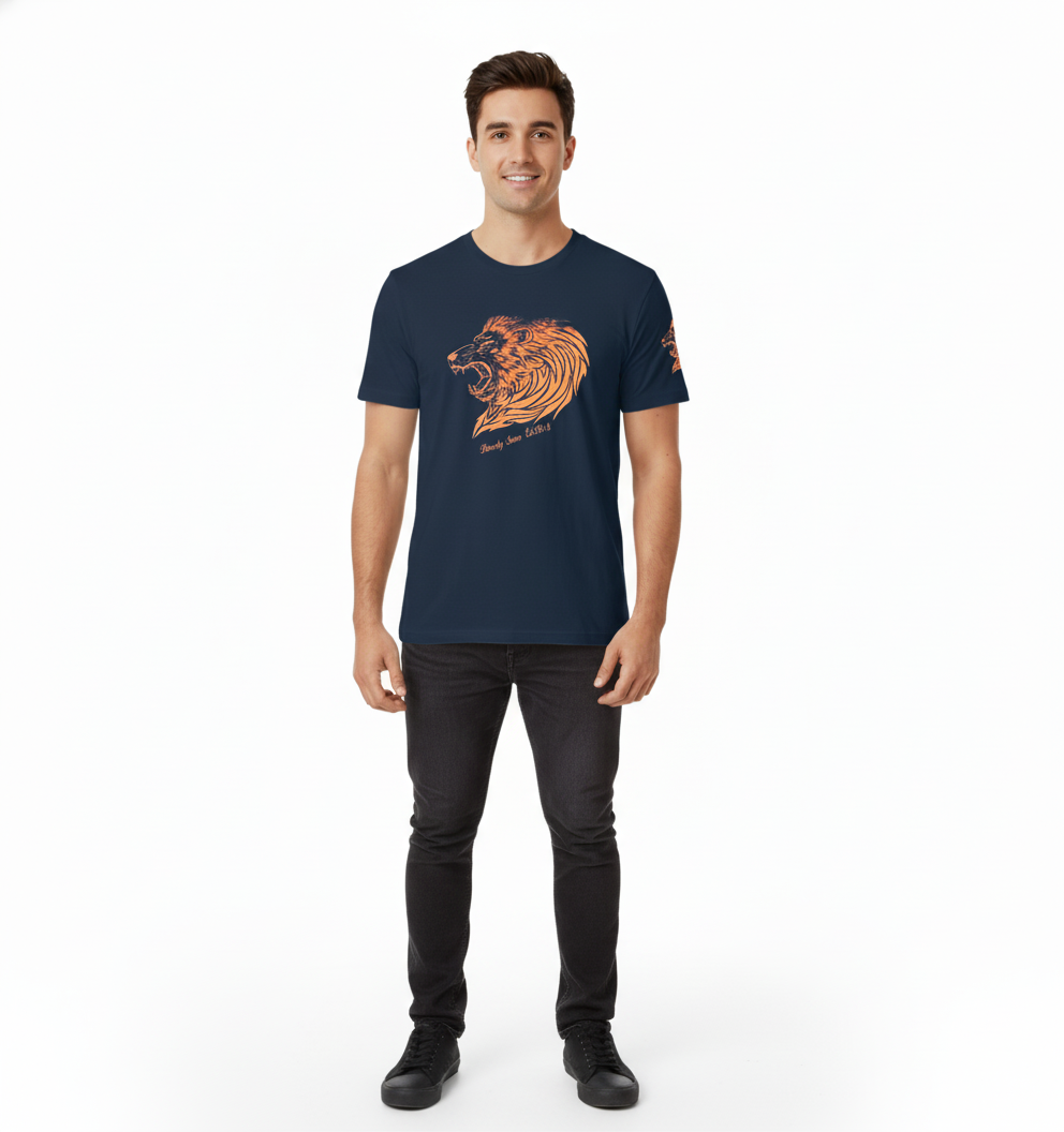 Beverly Seven Luxury Fashion Est. 2018 Navy Blue Basic Tee Shirt 2