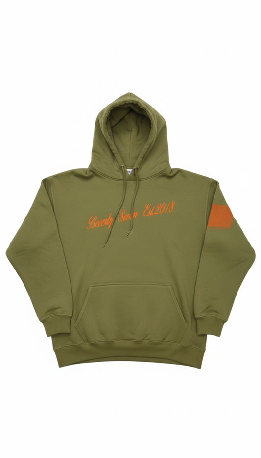 Beverly Seven Luxury Fashion Est. 2018 Olive Signature Hoody