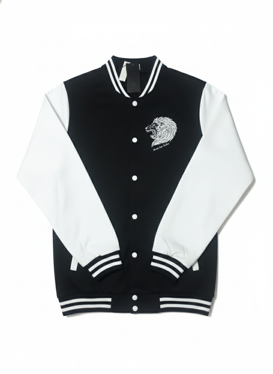 Beverly Seven Luxury Fashion Est. 2018 Black White Varsity Jacket