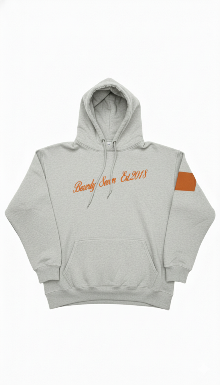 Beverly Seven Luxury Fashion Est. 2018 Grey Signature Hoody