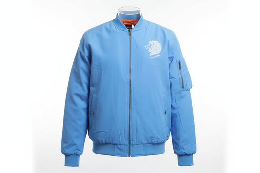 Beverly Seven Luxury Fashion Est. 2018 Powder Blue Flight Jacket