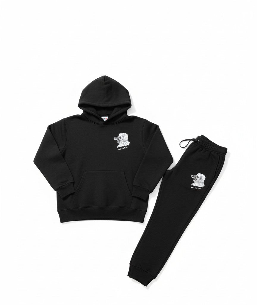 Beverly Seven Luxury Fashion Est. 2018 Black Sweatsuit for Kids