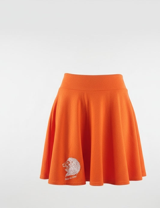 Beverly Seven Luxury Fashion Est. 2018 Orange Tennis Skirt