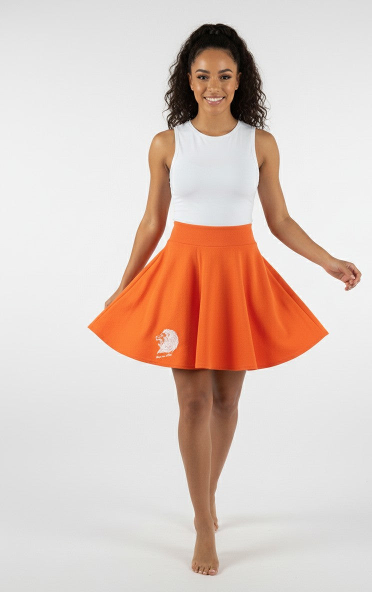 Beverly Seven Luxury Fashion Est. 2018 Orange Tennis Skirt