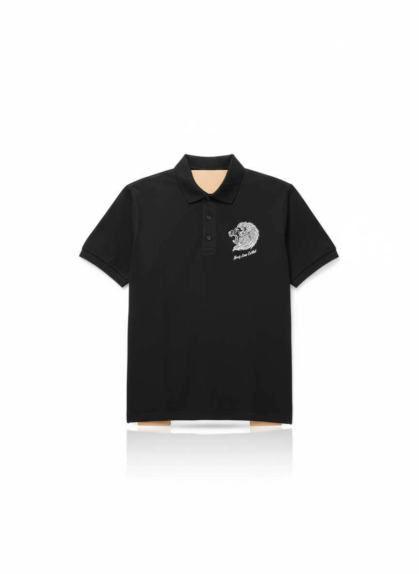 Beverly Seven Luxury Fashion Est. 2018 Black Polo Shirt