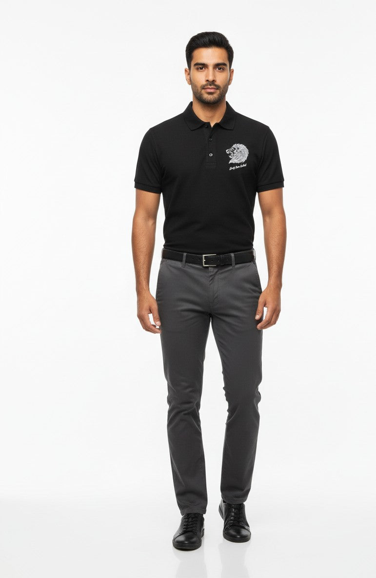 Beverly Seven Luxury Fashion Est. 2018 Black Polo Shirt