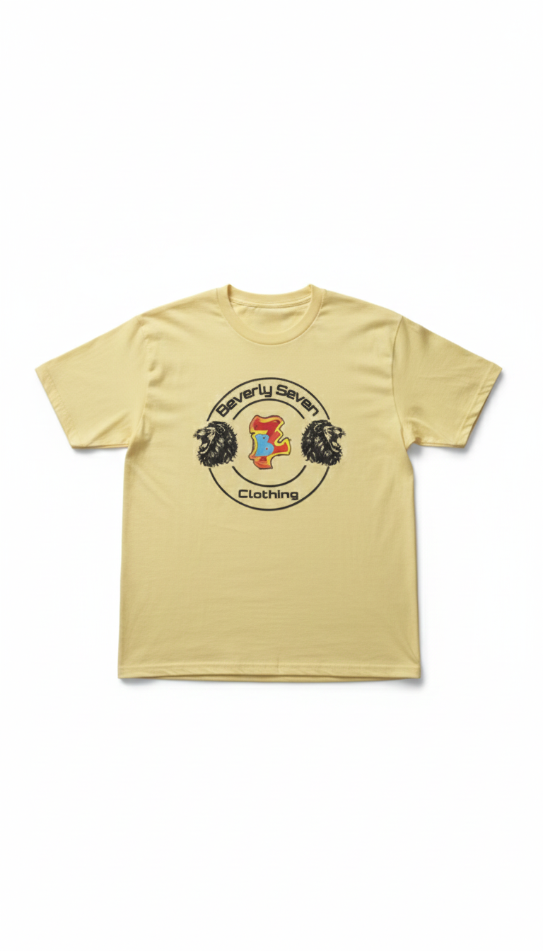 Yellow Bev 7 Clothing Tee Shirt