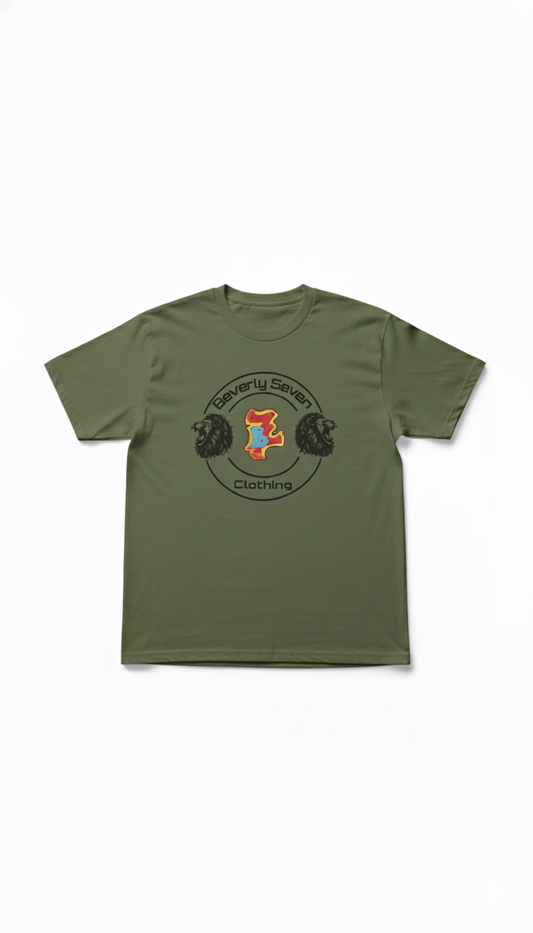 Army Green Bev 7 Clothing Tee Shirt