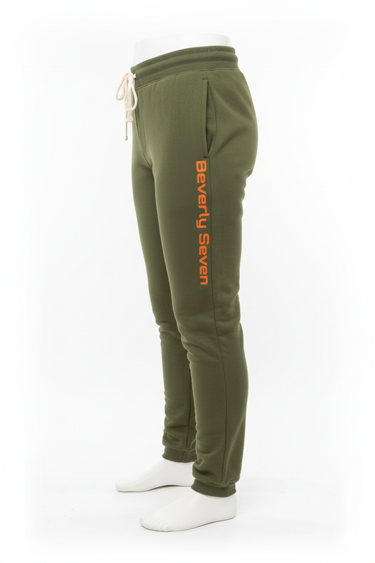 Army Green Beverly Seven Luxury Fashion Custom Sweatpants