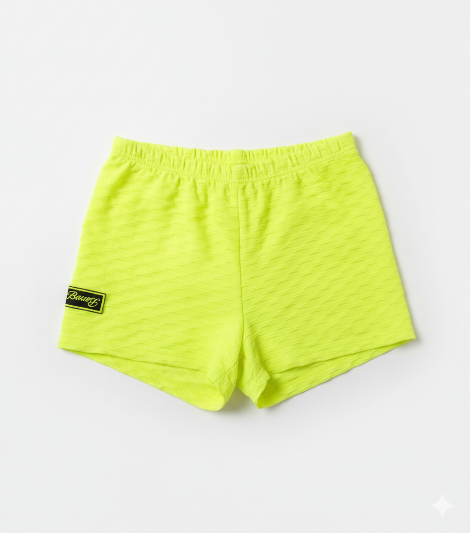 Beverly Seven Black Label Lime Green Workout Shorts