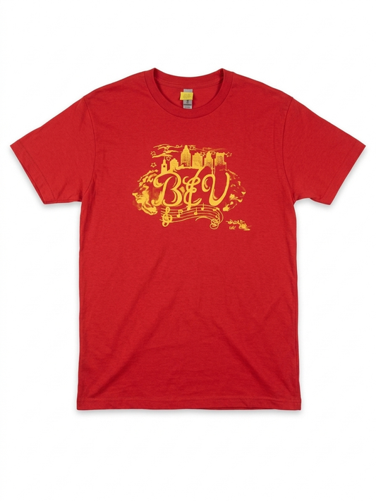 International Bev Red Basic Logo Tee Shirt