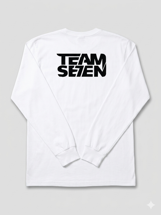 Team Se7en Fashion White Long Sleeve Uniform Tee Shirt
