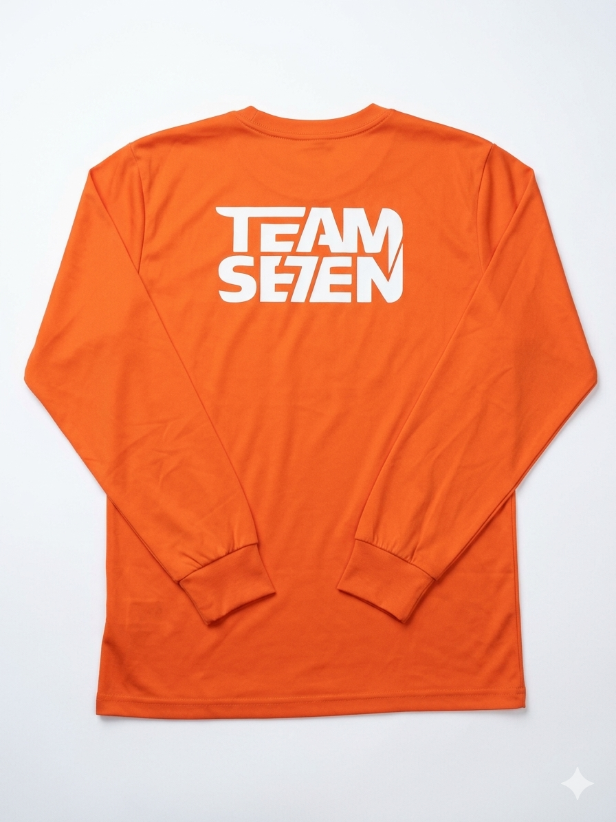Team Se7en Fashion Orange Long Sleeve Uniform Tee Shirt