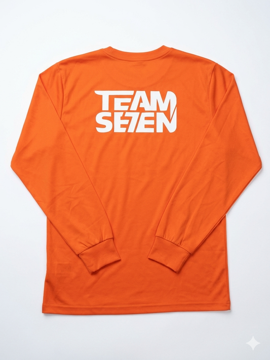 Team Se7en Fashion Orange Long Sleeve Uniform Tee Shirt