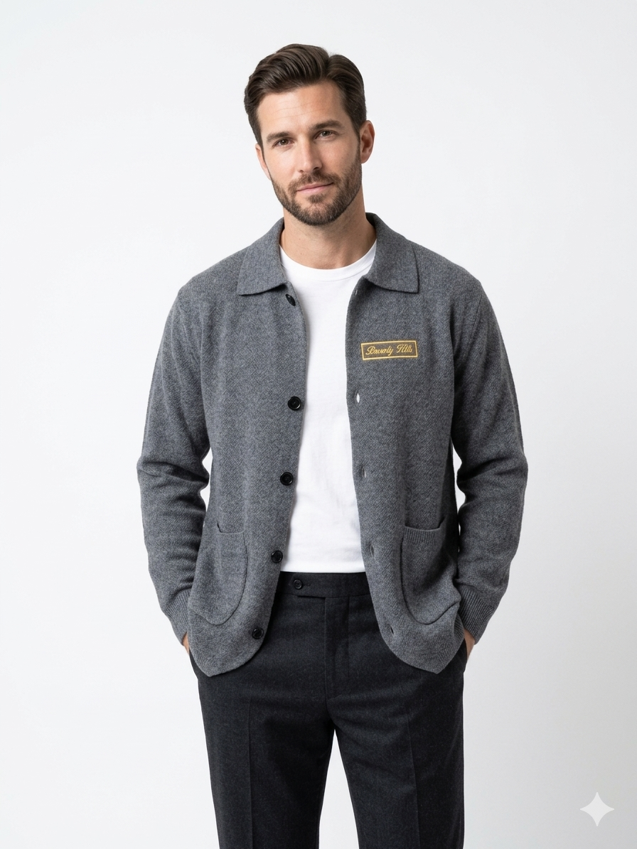 Beverly Seven Black Label Blue %100 Cashmere Sweater
