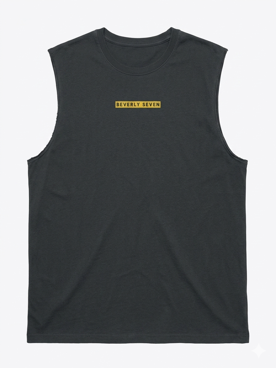 Beverly Seven Black Tank Top Workout Shirt