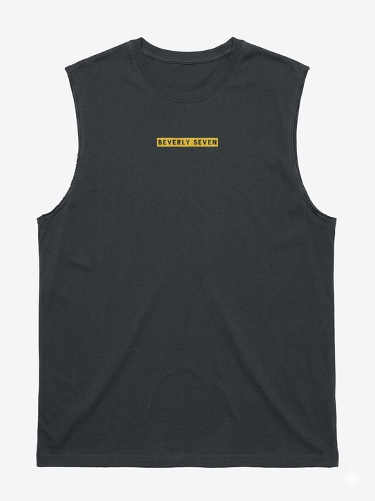 Beverly Seven Black Tank Top Workout Shirt