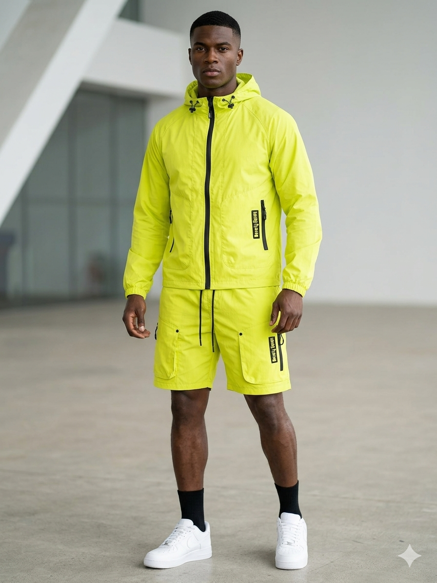 Beverly Seven Lime Green 2 Piece Summer Short Track Set