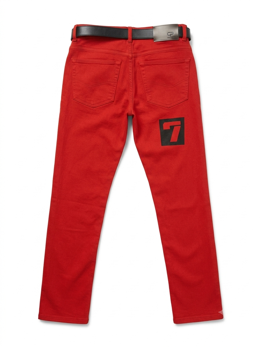 Beverly Seven Red Build It Denim Jeans